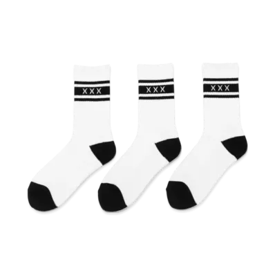 GOD SELECTION XXX Socks 3Piece 1Pack GX-S25-SO-01 "White"