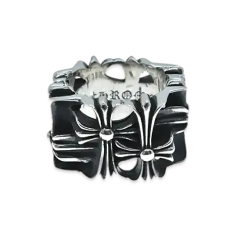 Chrome Hearts Square Cemetery Cross Ring "Silver"