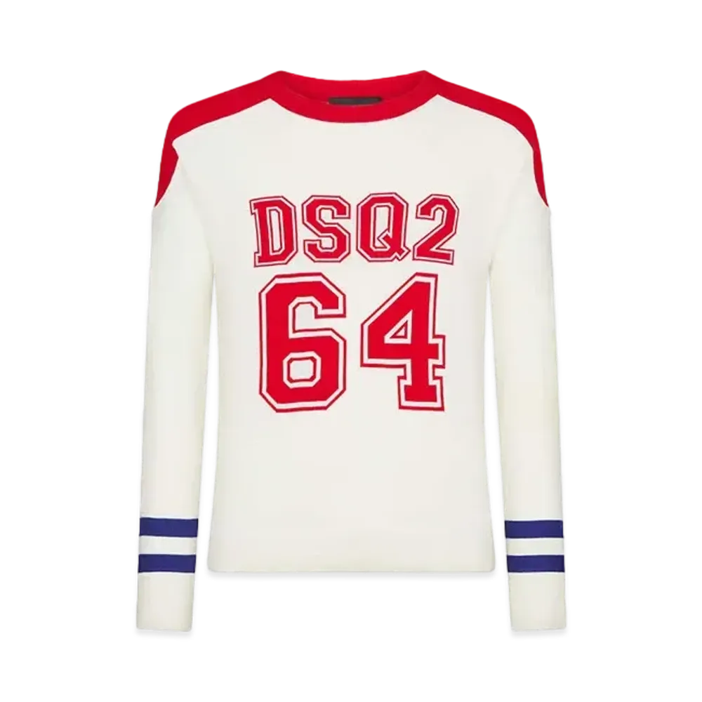 Dsquared2 Dsq2 64 Knit Crewneck Pullover "White"