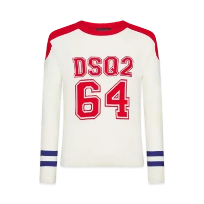 Dsquared2 Dsq2 64 Knit Crewneck Pullover "White"