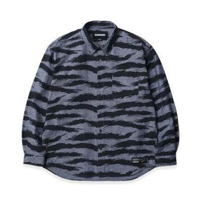 NEIGHBORHOOD Camo Pattern Chambray Shirt LS "Indigo"