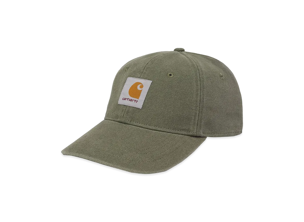Carhartt WIP Canvas 6-Panel Cap "Leaf/White(Stone Washed)"