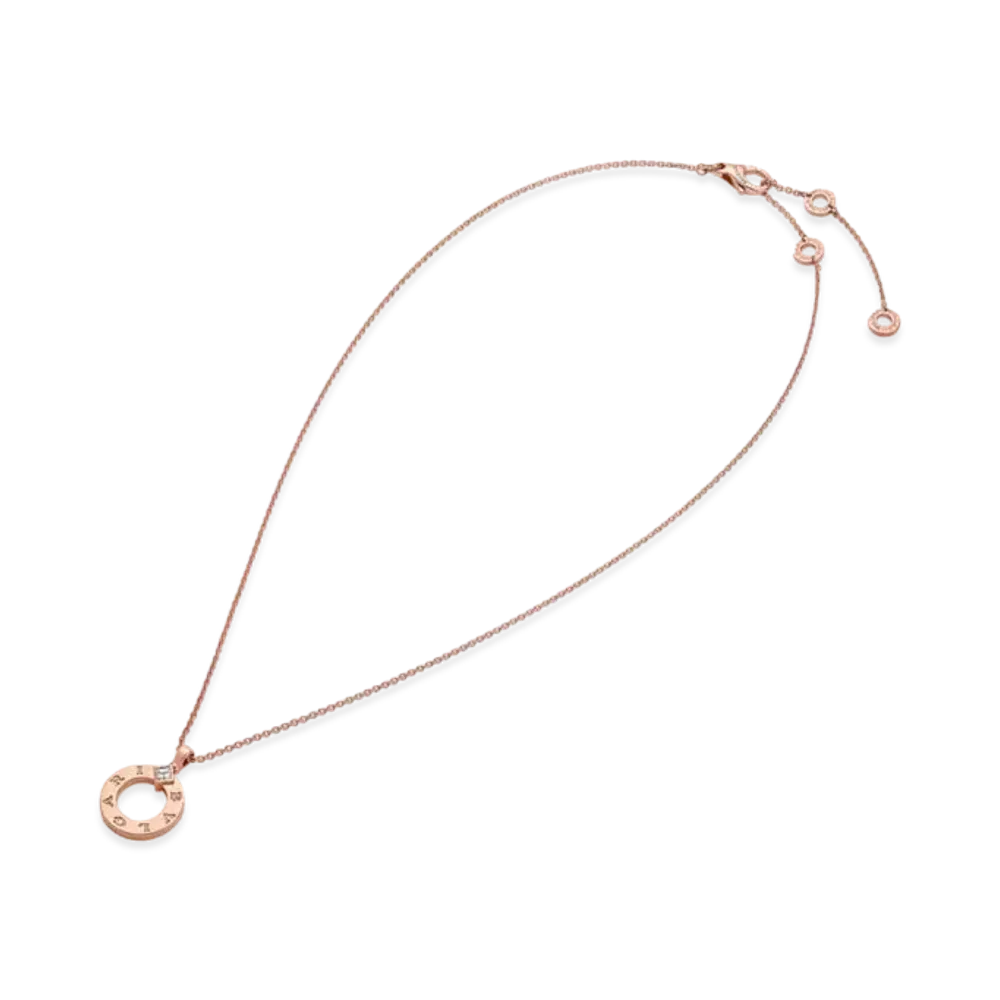 BVLGARI Bulgari Bulgari Diamond Necklace "Pink Gold"