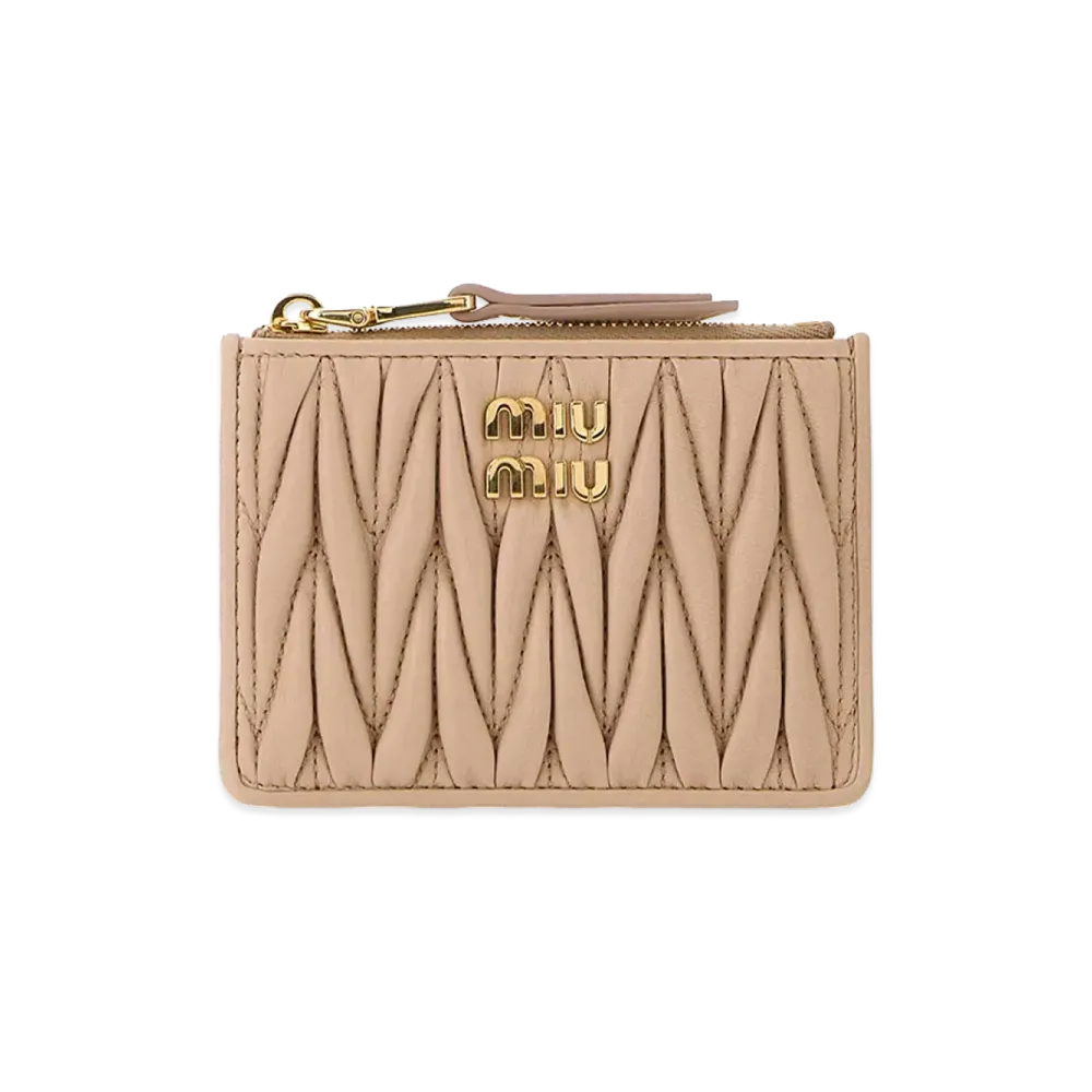 MIU MIU Women's Nappa Leather Card Holder "Cipria/Pink"