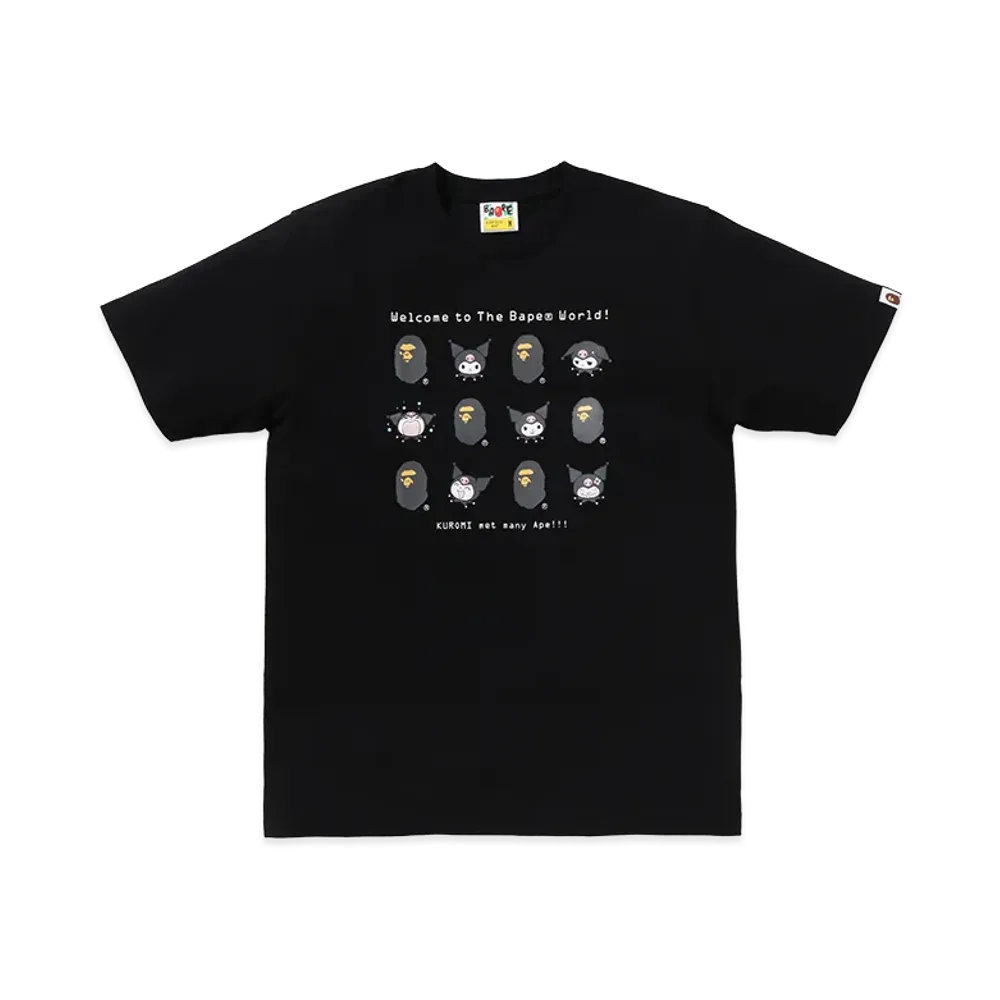 A BATHING APE x Kuromi Kids Tee "Black"