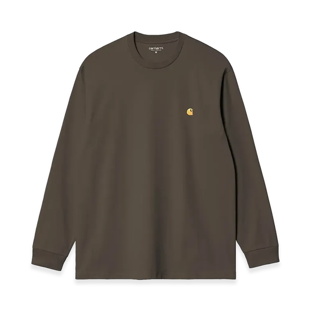 Carhartt WIP L/S Chase T-Shirt "Shungite/Gold"
