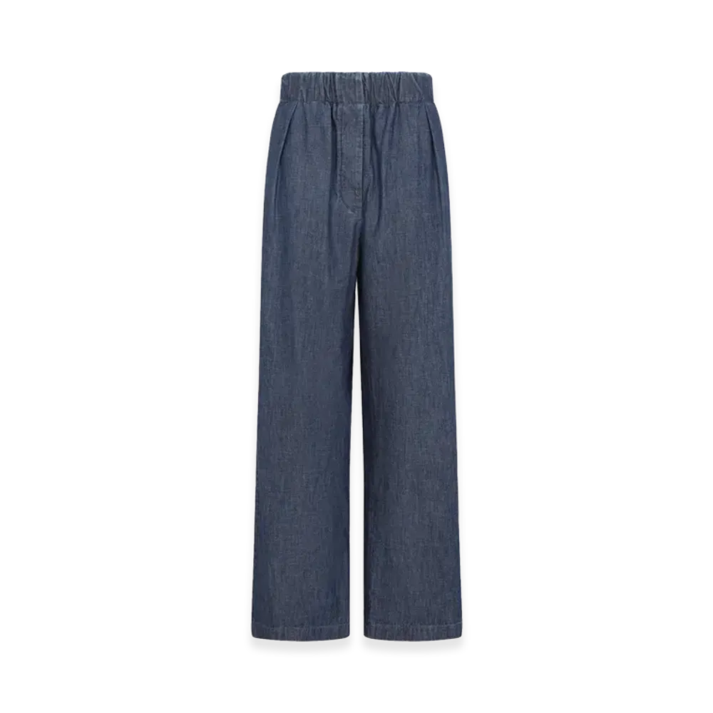 Jil Sander Women's Wide Leg Elasticated Pant "Indigo Blue"