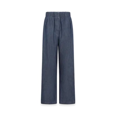 Jil Sander Women's Wide Leg Elasticated Pant "Indigo Blue"