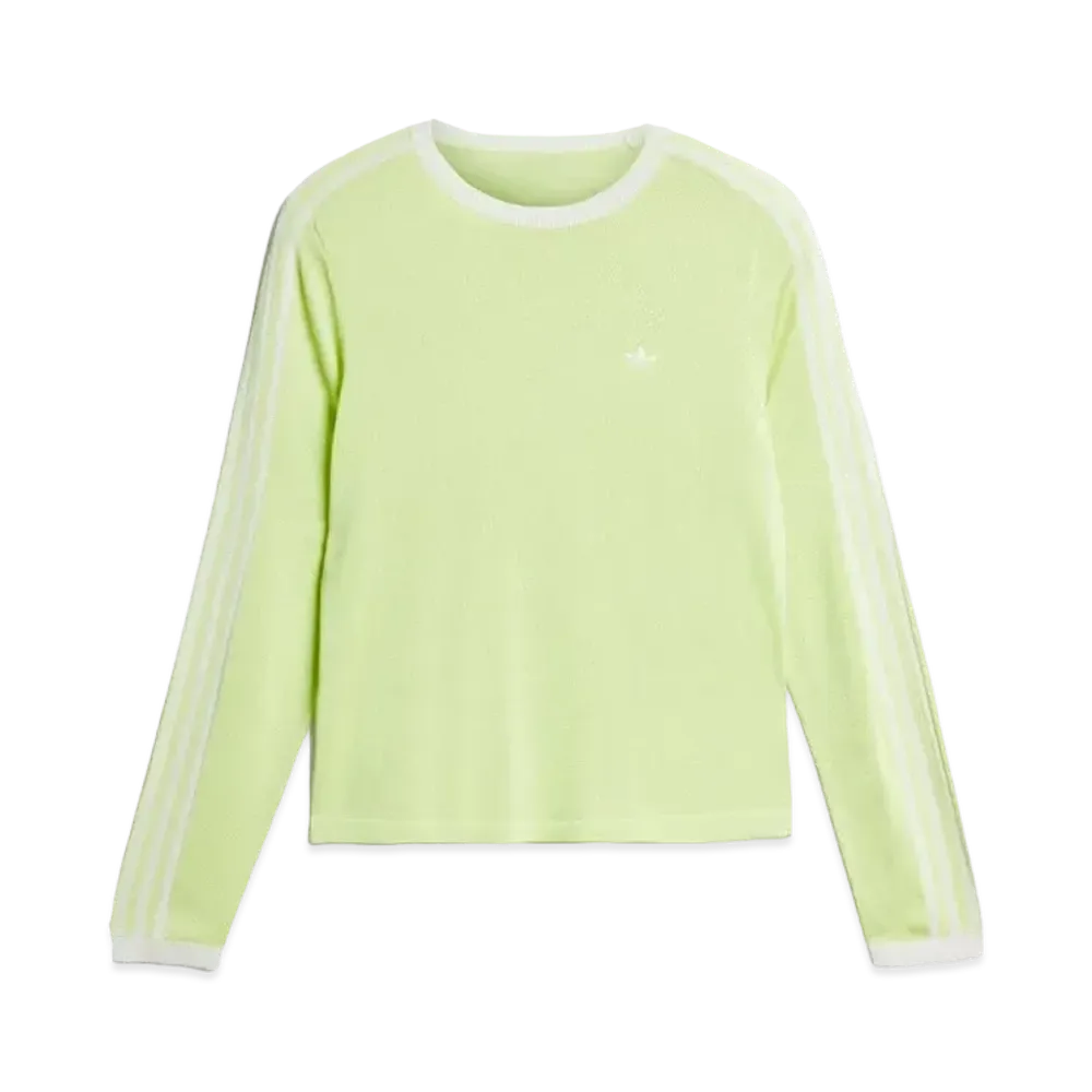 adidas x Wales Bonner Long Sleeve Knit T-Shirt "Semi Frozen Yellow/Chalk White"