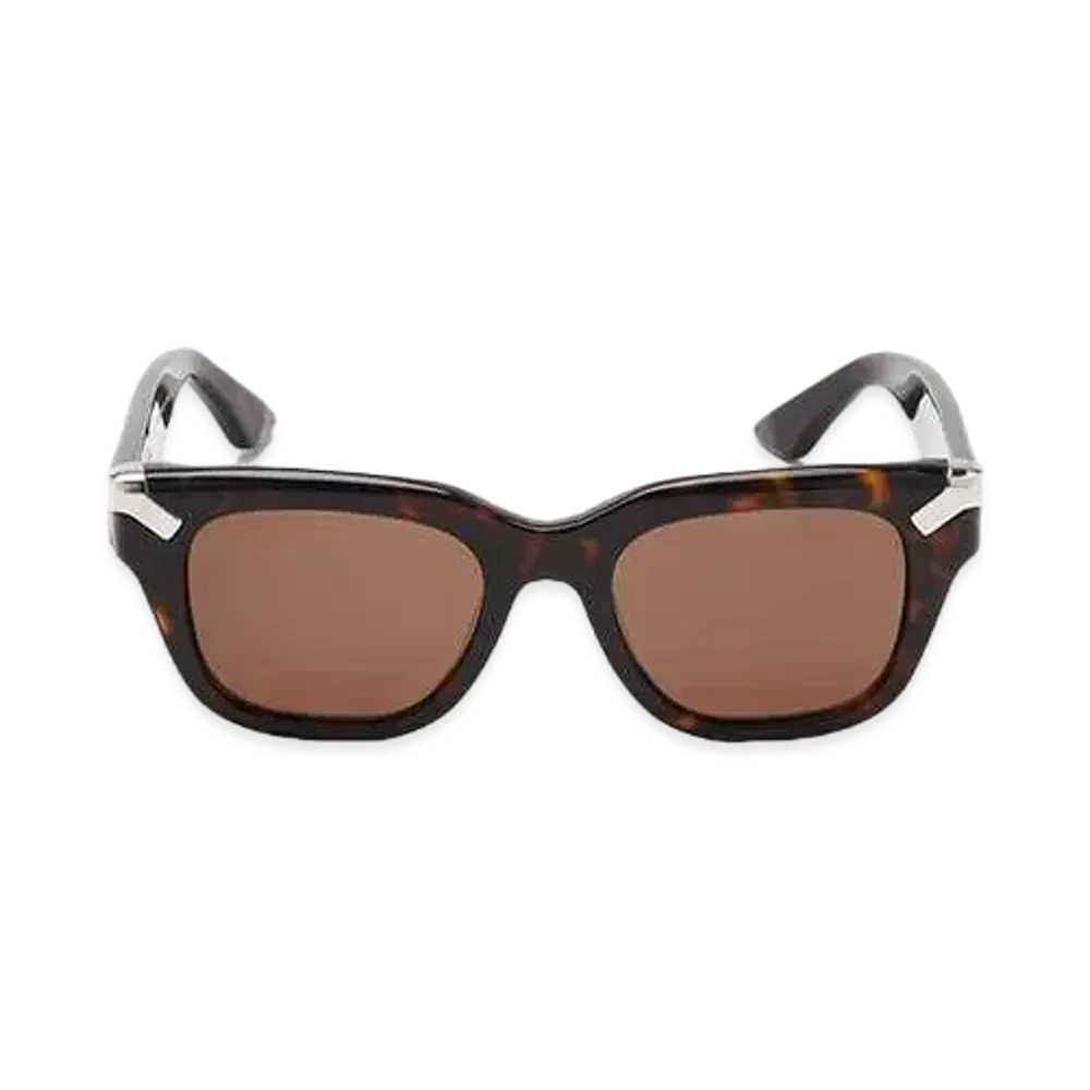 Alexander McQUEEN Punk Rivet Square Sunglasses "Havana/Brown"