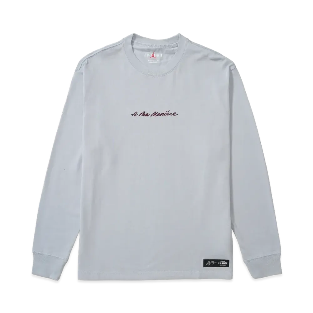 Jordan A ma maniere Long sleeve Tee "Obsidian Mist"