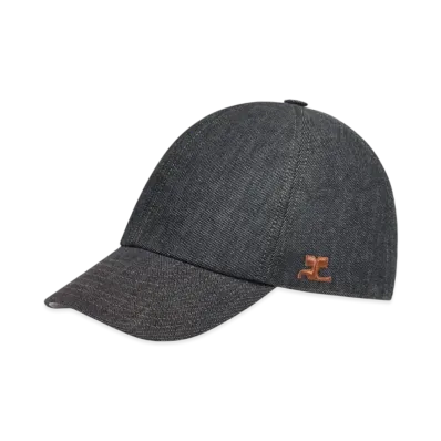 Courreges Signature AC Denim Cap "Dark Heather Grey"