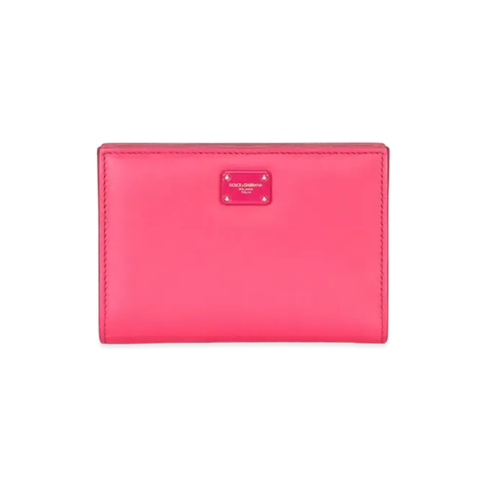 Dolce&Gabbana Wallet Small Calfskin Logo Plate "Fuchsia"