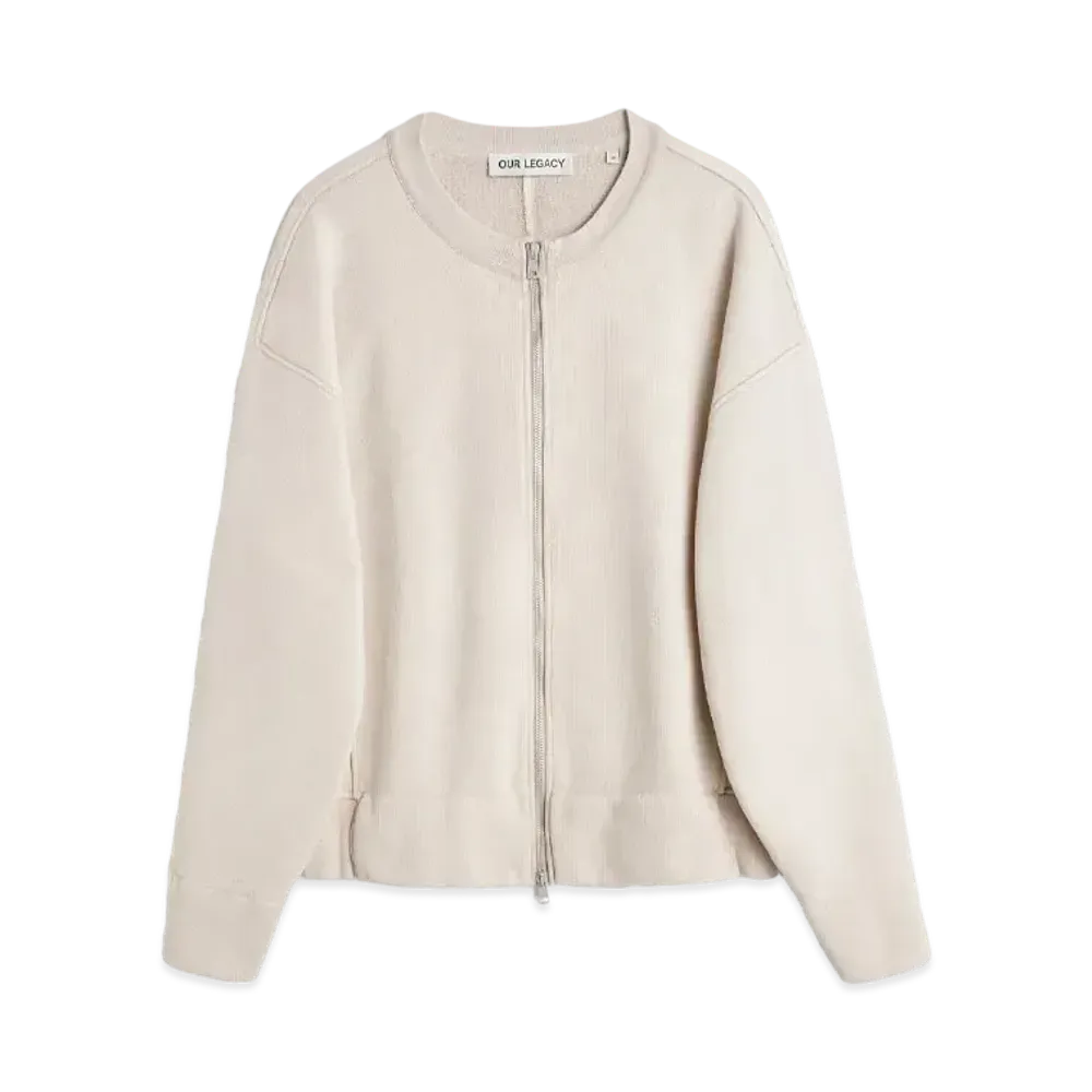 OUR LEGACY Contour Bomber Ghost Attic Hefty Fleece "Cream"
