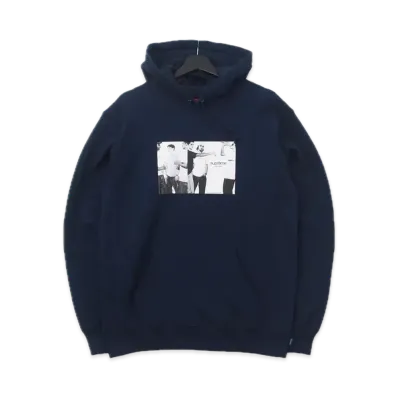 Supreme Classic Ad Hooded Sweatshirt "Navy"