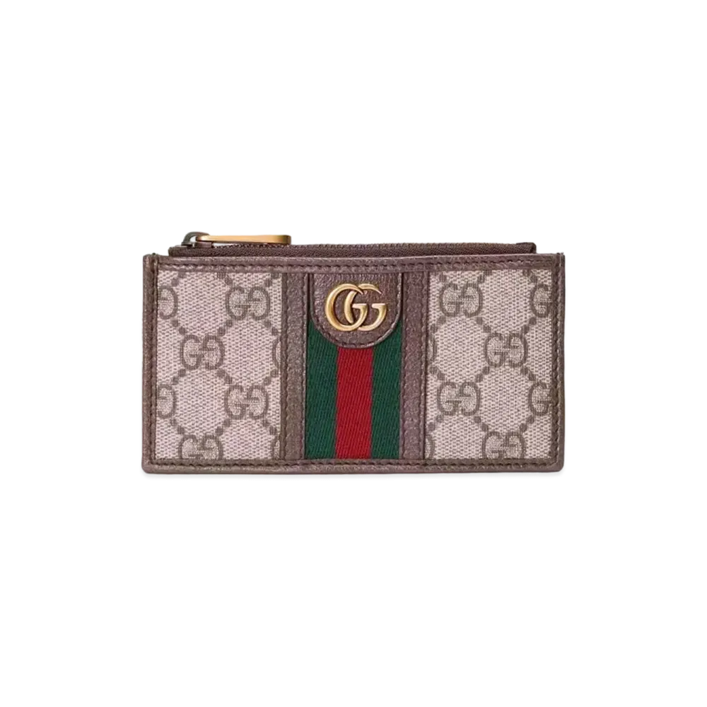 GUCCI Ophidia Coin Case GG Supreme Canvas "Beige/Ebony"