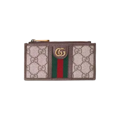 GUCCI Ophidia Coin Case GG Supreme Canvas "Beige/Ebony"