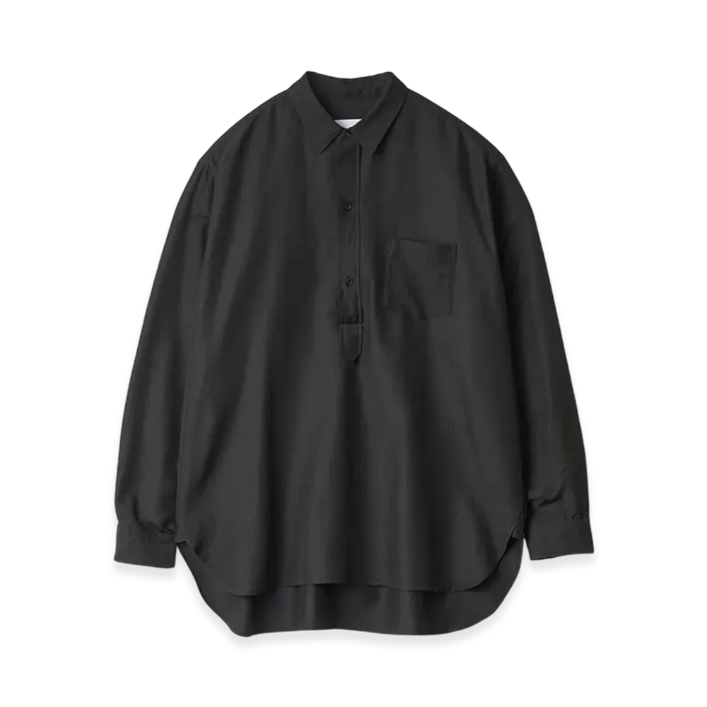 ssstein Wool/Silk Pullover Shirt "Dark Charcoal"