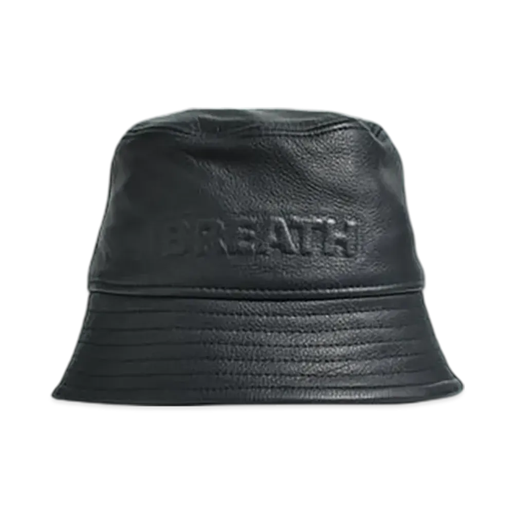 BREATH Emboss Leather Hat "Black"