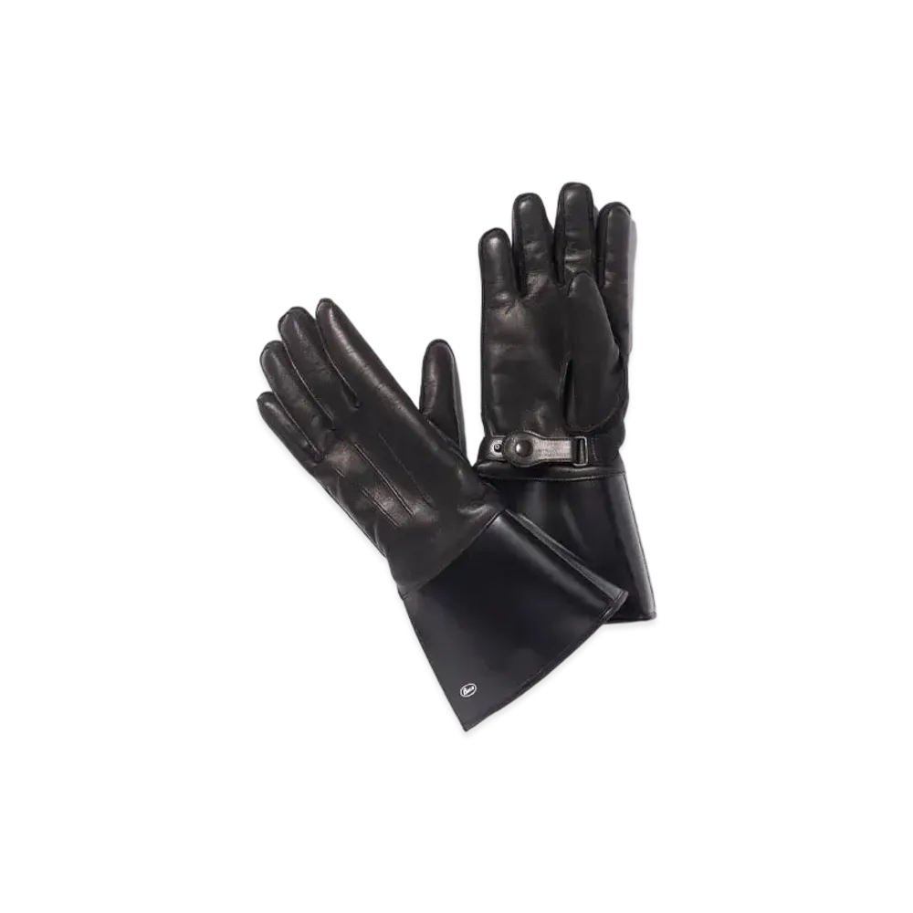 THE REAL McCOY'S Buco Leather Gauntlet Motorcycle Gloves "Black"