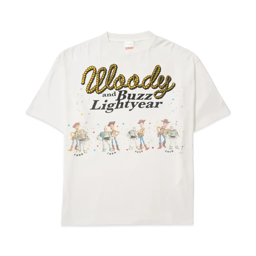 SAINT Mxxxxxx x Toy Story Pixar SS T-Shirt/Woody&Buzz "White"