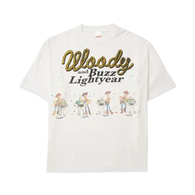 SAINT Mxxxxxx x Toy Story Pixar SS T-Shirt/Woody&Buzz "White"