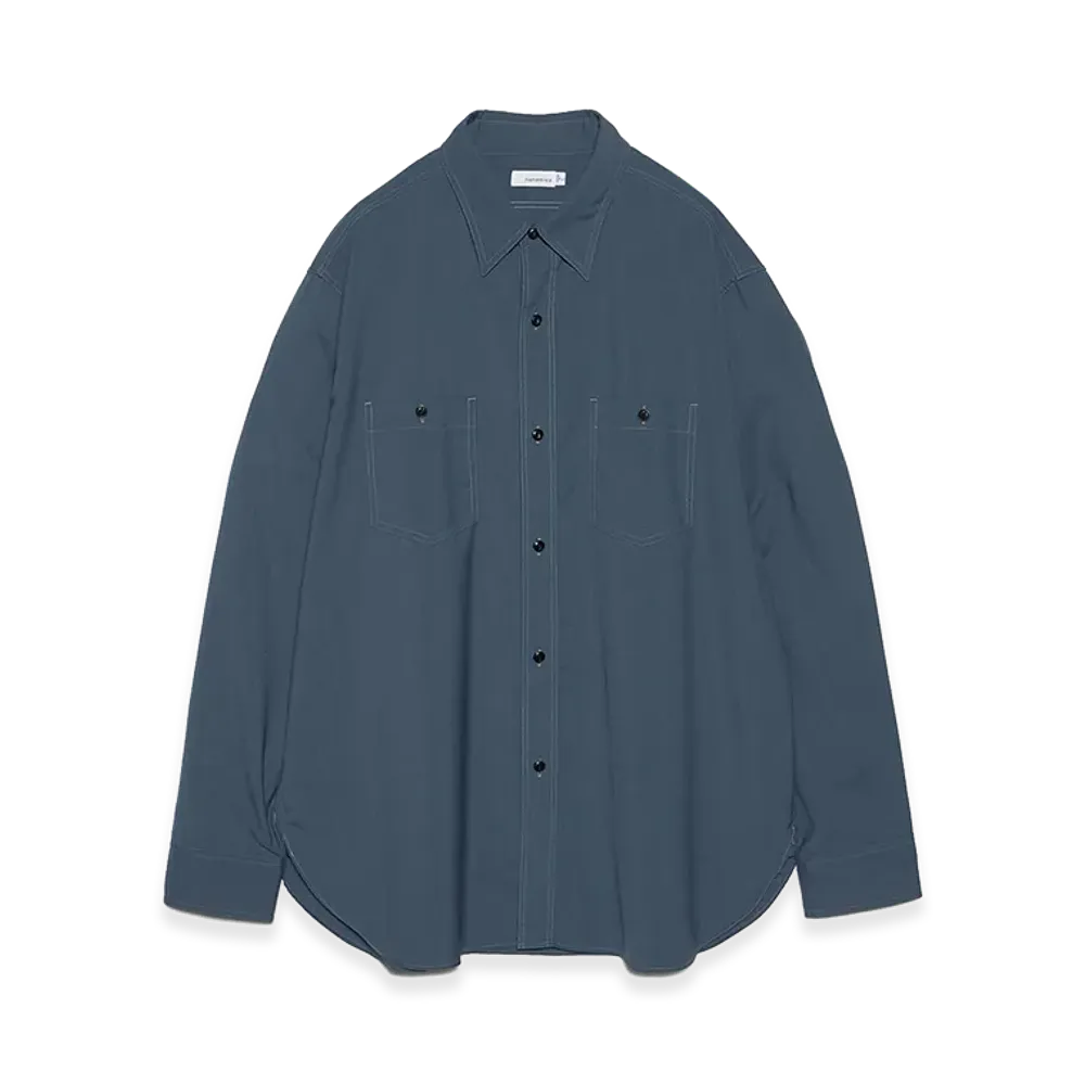 nanamica Polyester Wool Field Shirt "Blue"