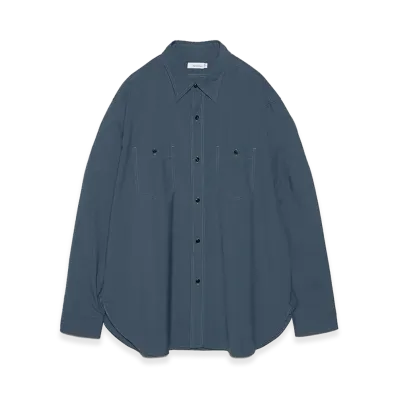 nanamica Polyester Wool Field Shirt "Blue"