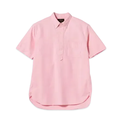 BEAMS B.D. Pullover Short Sleeve Oxford "Pink"