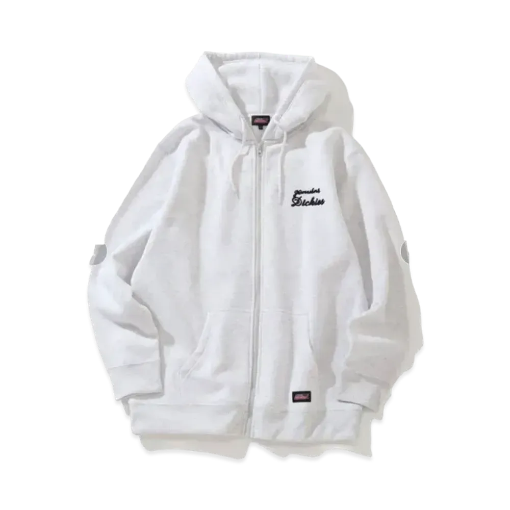 Dickies Genuine One-point embroidery full zip hoodie "Ash Gray"