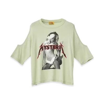 HYSTERIC GLAMOUR Women's Metal Girl Tee "Green"