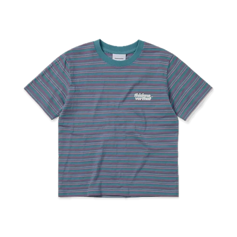 thisisneverthat Striped W Tee "Light Blue"