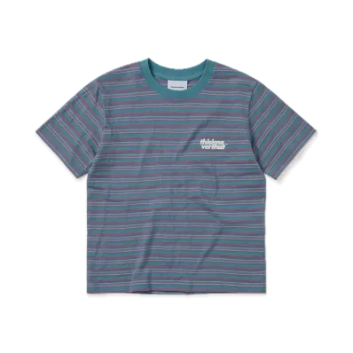 thisisneverthat Striped W Tee "Light Blue"