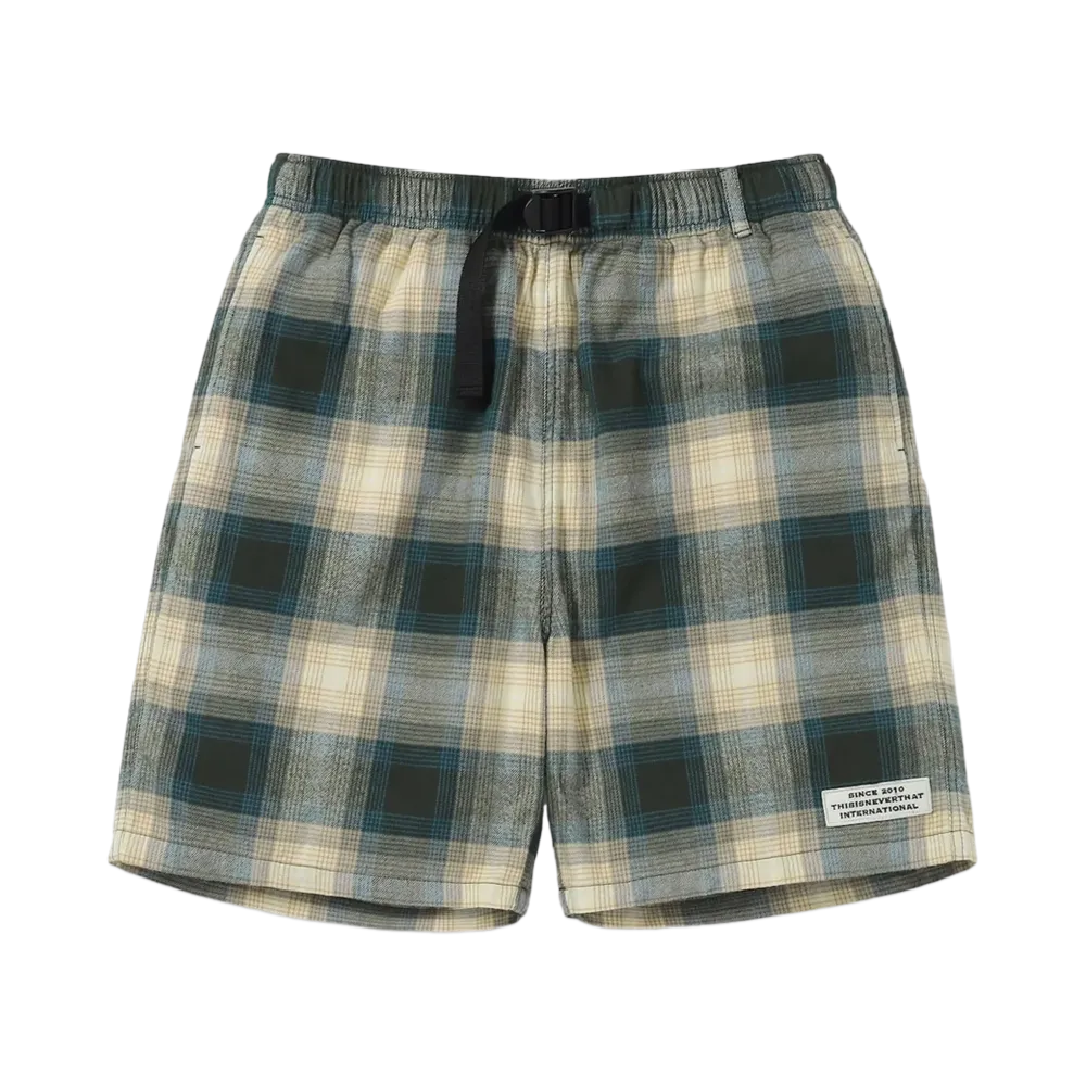 thisisneverthat Belted Check short "Brown"