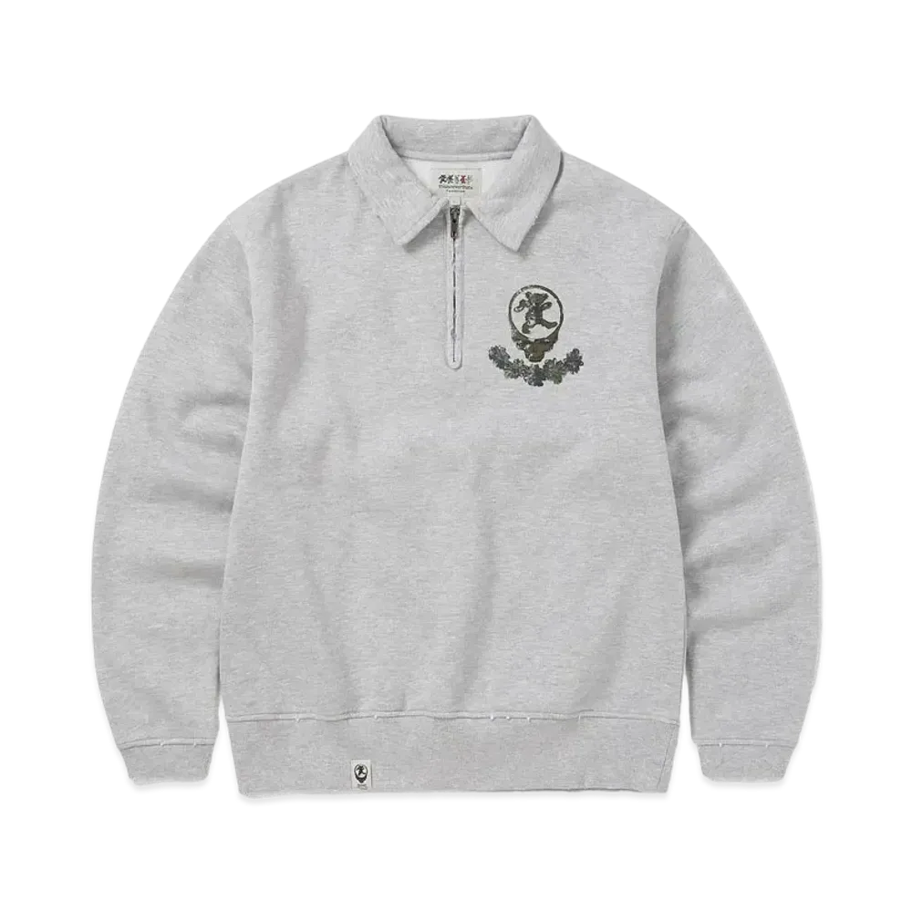 thisisneverthat GD SYF Half Zip Polo Sweatshirt "Heather Grey"