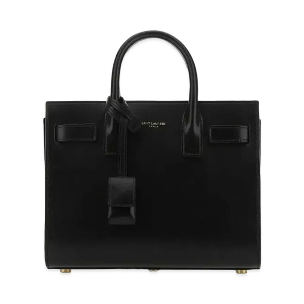 SAINT LAURENT Classic Sac De Jour Nano In Smooth Leather "Black"