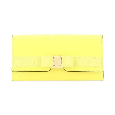 Salvatore Ferragamo Long Wallet "Canary Yellow"