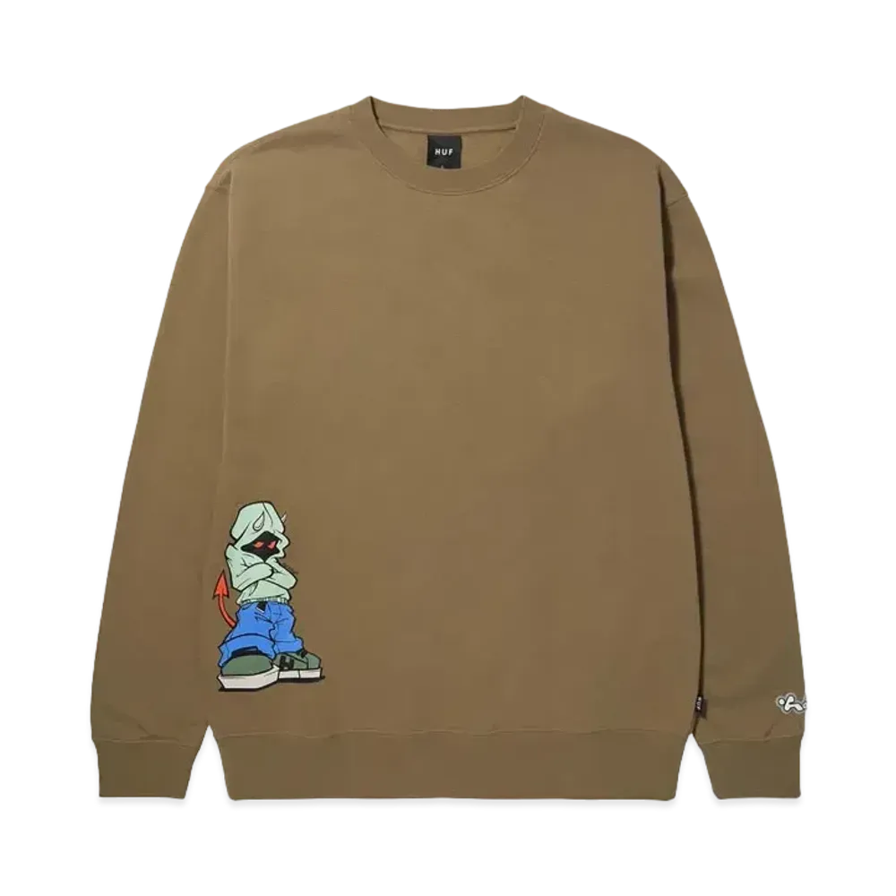 HUF Hell Razor Crewneck "Camel"