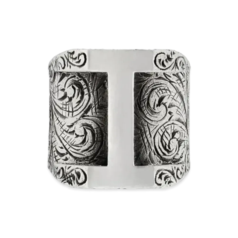 GUCCI Alphabet "I" Silver Ring "Silver"