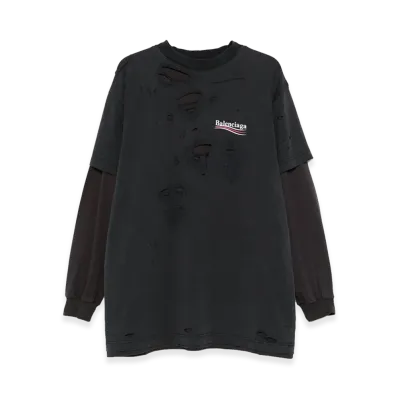 BALENCIAGA Women's Long Sleeve T-Shirts "Black"