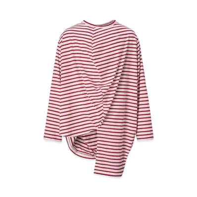 ANREALAGE Ball Border Jersey Top "White/Red"