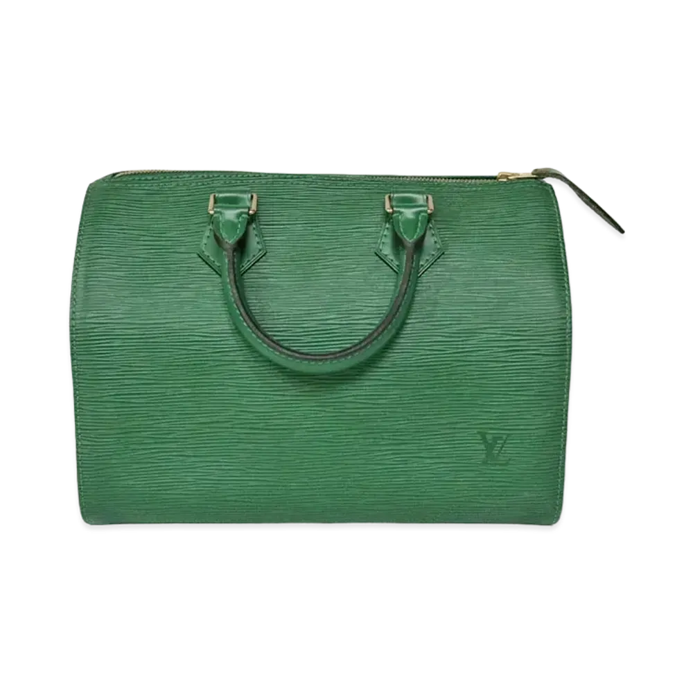 Louis Vuitton Speedy 25 Epi Leather Handle Bag "Green"