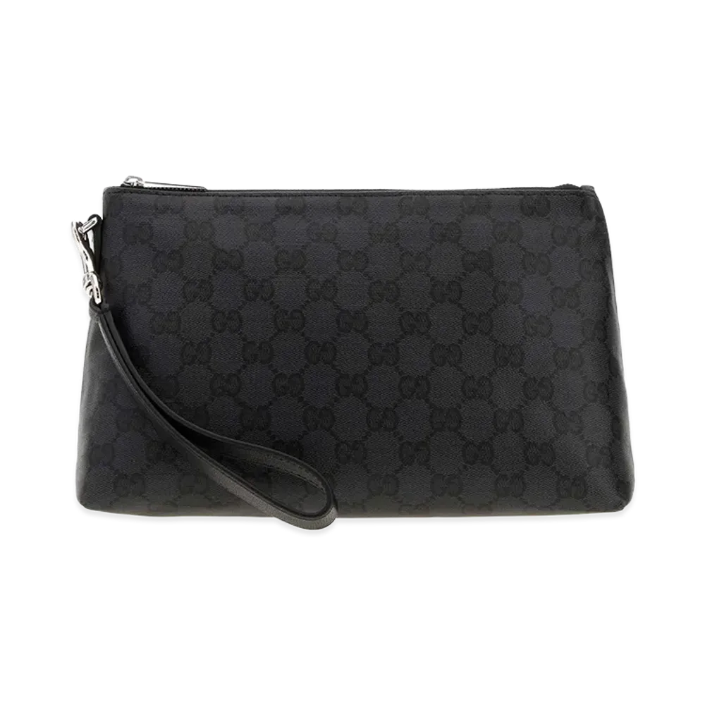 GUCCI GG Canvas Small Essence Classic Clutch "Black"