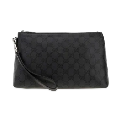 GUCCI GG Canvas Small Essence Classic Clutch "Black"