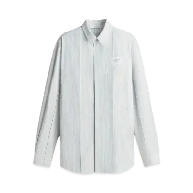 rokh x H&M Button Detail Oversized Shirt "Light Blue/Stripe"