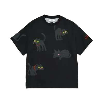 FACETASM The Simpsons Cat Big Tee "Black"