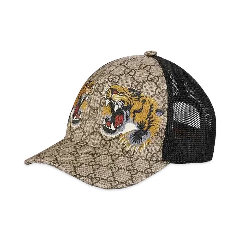 GUCCI Tigers Print GG Supreme Baseball Hat