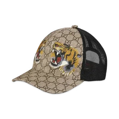 GUCCI Tigers Print GG Supreme Baseball Hat