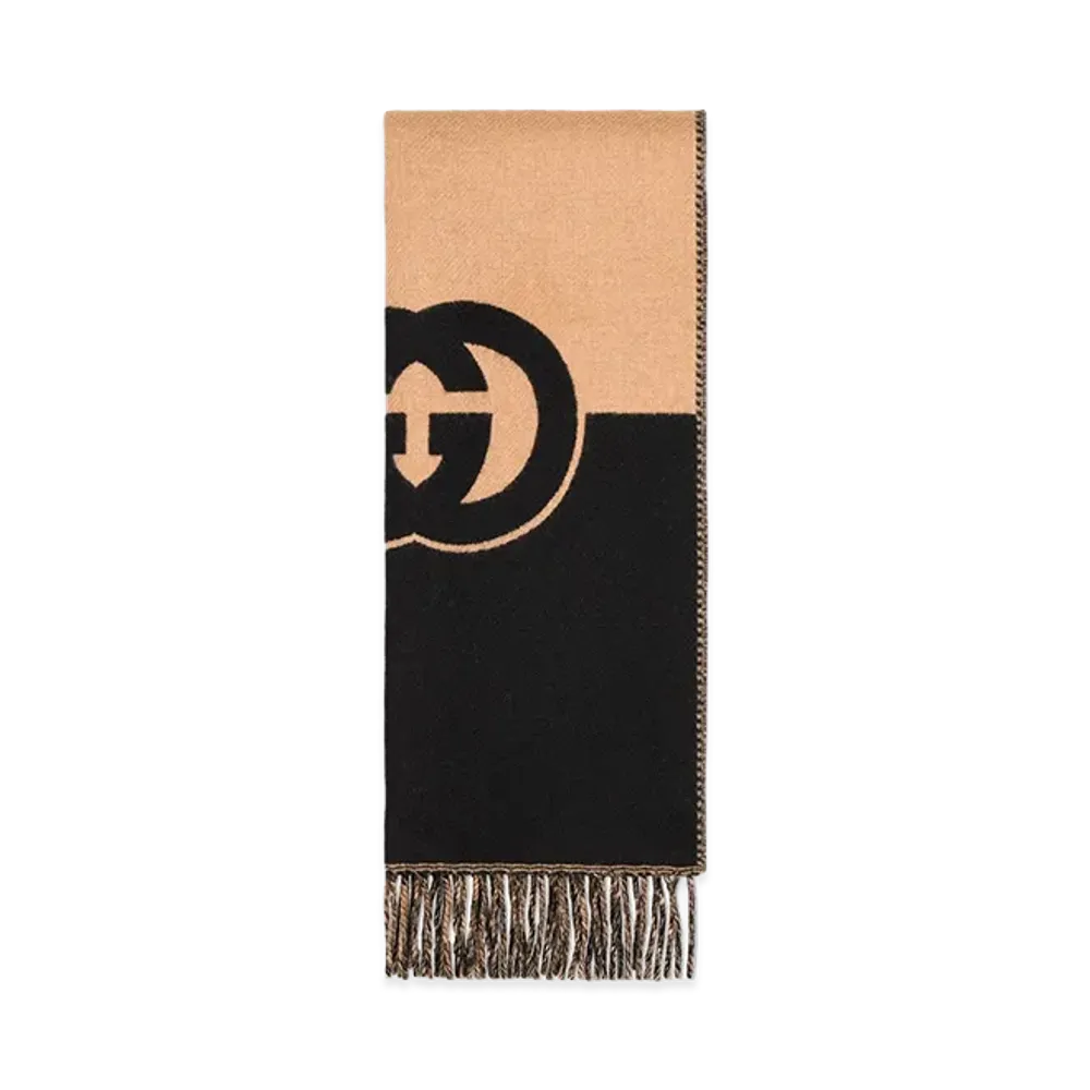グッチ クルーズスカーフ "ブラック" 715497 4GAAA 1079