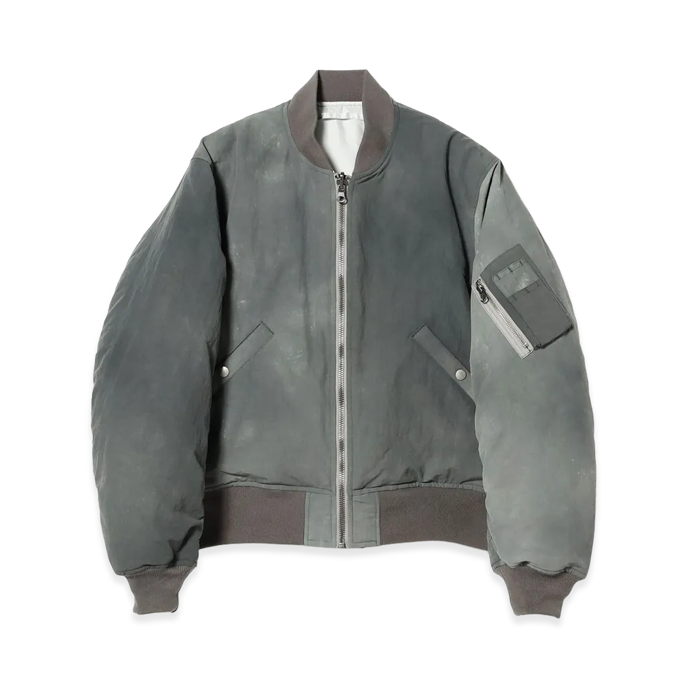 BEAMS FUTURE ARCHIVE Fade Nylon MA-1 "Grey"